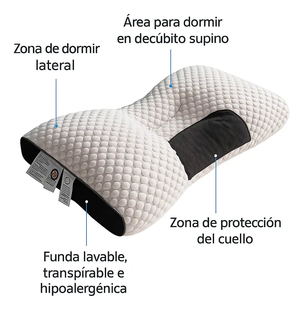 Almohada cervical – Espuma viscoelástica – Funda de bambú