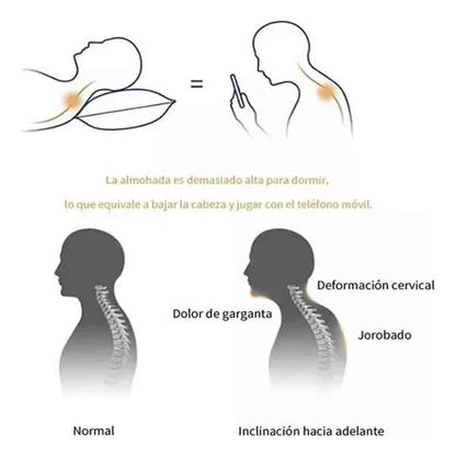 Almohada cervical – Espuma viscoelástica – Funda de bambú