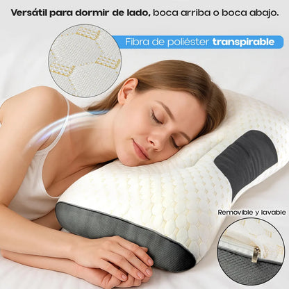 Almohada cervical – Espuma viscoelástica – Funda de bambú